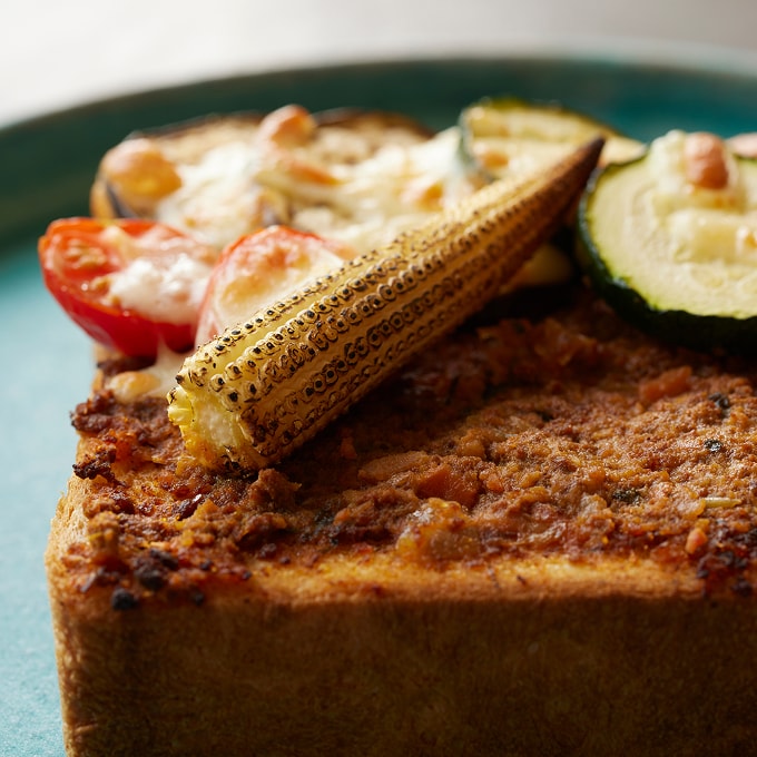 カレーチーズと野菜トースト